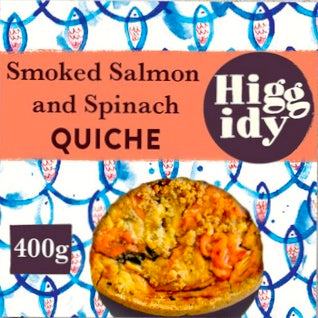 Higgidy salmon and spinach quiche